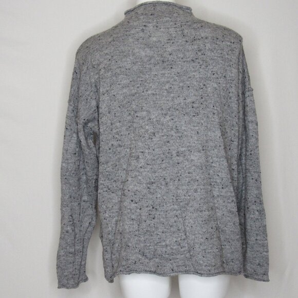 Madewell Gray Donegal Whitworth Mockneck Sweater Knit Women's L Large - Picture 3 of 8